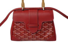 Load image into Gallery viewer, 極美品 GOYARD ゴヤール サイゴン ミニ ソフトバッグ 2WAY ハンドバッグ ヘリンボーン ショルダーストラップ付き レッド 中古 61974