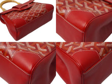 Load image into Gallery viewer, 極美品 GOYARD ゴヤール サイゴン ミニ ソフトバッグ 2WAY ハンドバッグ ヘリンボーン ショルダーストラップ付き レッド 中古 61974