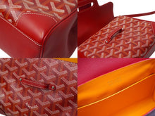 Load image into Gallery viewer, 極美品 GOYARD ゴヤール サイゴン ミニ ソフトバッグ 2WAY ハンドバッグ ヘリンボーン ショルダーストラップ付き レッド 中古 61974