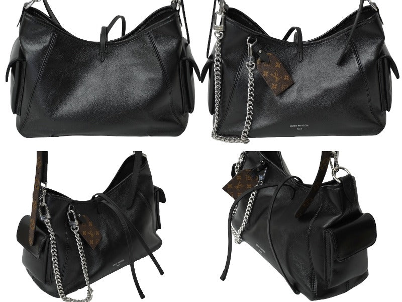 新品未使用 LOUIS VUITTON ルイヴィトン キャリーオール カーゴ PM H27 ショルダーバッグ M24861 ラムスキン シルバー金具 中古 61981