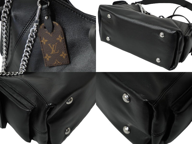 新品未使用 LOUIS VUITTON ルイヴィトン キャリーオール カーゴ PM H27 ショルダーバッグ M24861 ラムスキン シルバー金具 中古 61981