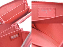 画像をギャラリービューアに読み込む, 極美品 CHANEL シャネル ココマーク コインケース カードケース ピンク ネイビー 27番台 レザー シルバー金具 中古 61986