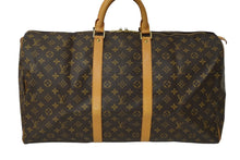 画像をギャラリービューアに読み込む, LOUIS VUITTON ルイヴィトン キーポル 55 ボストンバッグ モノグラムキャンバス M41424 ブラウン 美品 中古 61987