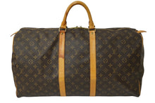 画像をギャラリービューアに読み込む, LOUIS VUITTON ルイヴィトン ボストンバッグ キーポル55 M41424 モノグラム ブラウン PVC レザー 良品 中古 61989