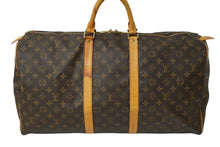 画像をギャラリービューアに読み込む, LOUIS VUITTON ルイヴィトン ボストンバッグ キーポル55 M41424 モノグラム ブラウン PVC レザー 良品 中古 61989