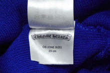 画像をギャラリービューアに読み込む, 新品未使用 CHROME HEARTS クロムハーツ ニットキャップ CHクロス サイズONE SIZE/23cm アクリル ブルー 刺繍 ロゴ 中古 61992
