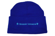 画像をギャラリービューアに読み込む, 新品未使用 CHROME HEARTS クロムハーツ ニットキャップ CHクロス サイズONE SIZE/23cm アクリル ブルー 刺繍 ロゴ 中古 61992