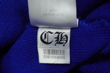 画像をギャラリービューアに読み込む, 新品未使用 CHROME HEARTS クロムハーツ ニットキャップ CHクロス サイズONE SIZE/23cm アクリル ブルー 刺繍 ロゴ 中古 61992