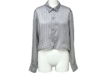 画像をギャラリービューアに読み込む, 新品未使用 CHROME HEARTS クロムハーツ 長袖シャツ サイズS シルバー925 シルク ホワイト ブラック 中古 62001