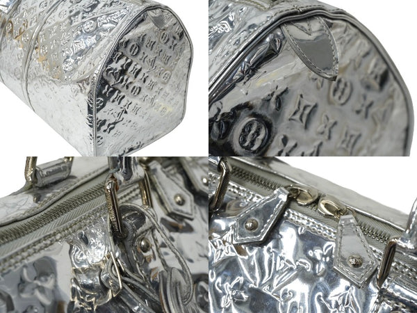 LOUIS VUITTON ルイヴィトン ボストンバッグ キーポル55 ミロワール アルジャン ミラー ビニール シルバー M95275 美品 中古 62024