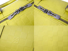 画像をギャラリービューアに読み込む, LOUIS VUITTON ルイヴィトン キーポルバンドリエール45 ボストンバッグ ダミエアンフィニ ライムイエロー N41244 良品 中古 62026