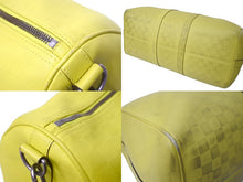画像をギャラリービューアに読み込む, LOUIS VUITTON ルイヴィトン キーポルバンドリエール45 ボストンバッグ ダミエアンフィニ ライムイエロー N41244 良品 中古 62026