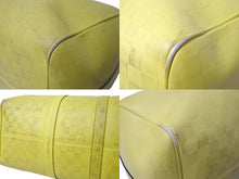 画像をギャラリービューアに読み込む, LOUIS VUITTON ルイヴィトン キーポルバンドリエール45 ボストンバッグ ダミエアンフィニ ライムイエロー N41244 良品 中古 62026