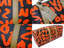 画像をギャラリービューアに読み込む, 新品同様 LOUIS VUITTON ルイヴィトン モノグラム グラフィティ キーポル50 ボストン スプラウス オレンジ M93699 中古 62029