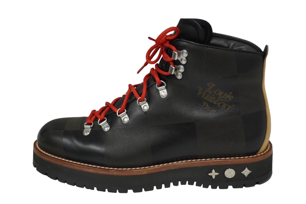 LOUIS VUITTON NIGO Alpinist Line Ankle Boots 20AW Size 9 Damier Giant 1A81DE Good Condition Used 62033