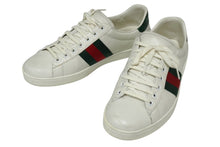 Load image into Gallery viewer, GUCCI グッチ エース スニーカー 386750 A38D0 9072 ９1/2 レザー ホワイト グリーン レッド 良品 中古 62040