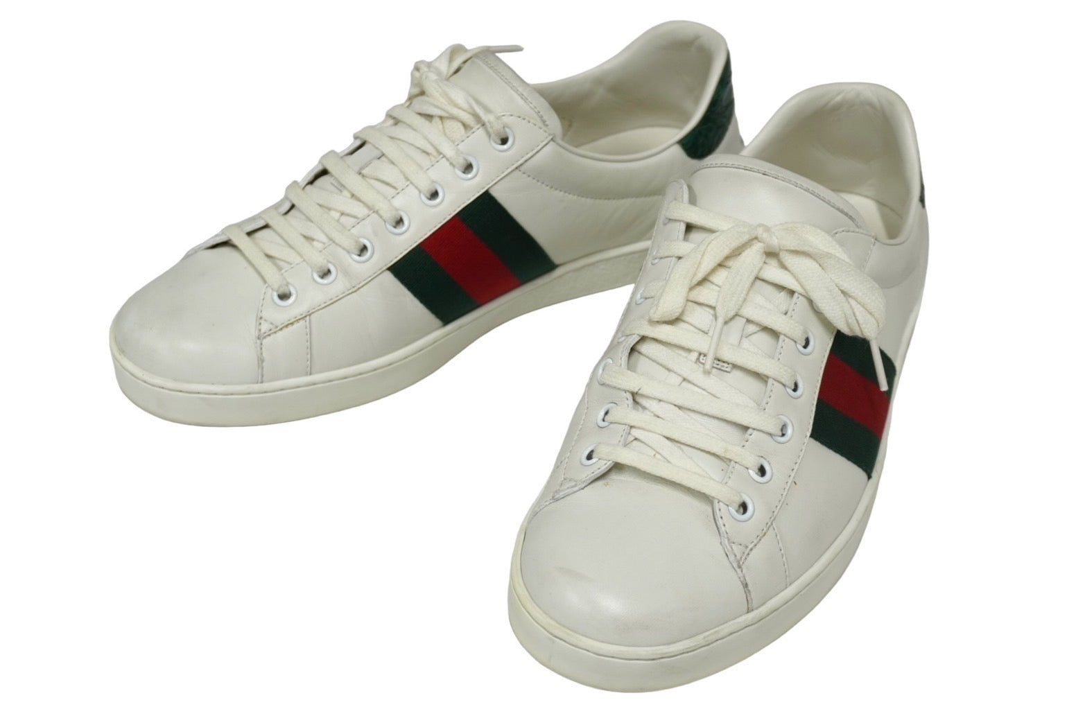 GUCCI グッチ エース スニーカー 386750 A38D0 9072 ９1/2 レザー ...