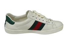 Load image into Gallery viewer, GUCCI グッチ エース スニーカー 386750 A38D0 9072 ９1/2 レザー ホワイト グリーン レッド 良品 中古 62040