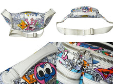 画像をギャラリービューアに読み込む, LOUIS VUITTON ルイヴィトン ウエストバッグ バムバッグ マルチポケット ホワイト マルチカラー M21853 モノグラム コミックス 美品 中古 62050