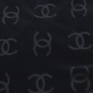 CHANEL シャネル ジャケット カーディガン ヴィンテージ ココマーク ココボタン ベロア ブラック シルバー金具 40 良品 中古 4c061493
