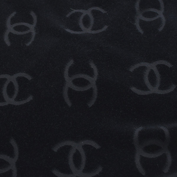 CHANEL シャネル ジャケット カーディガン ヴィンテージ ココマーク ココボタン ベロア ブラック シルバー金具 40 良品 中古 4c061493