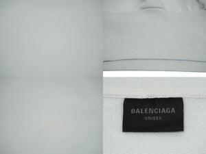 BALENCIAGA バレンシアガ スウェット トレーナー 23SS サイズS プリント コットン ホワイト 697869 美品 中古 62065