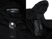 Load image into Gallery viewer, BALENCIAGA バレンシアガ ニットパーカー デストロイドフーディー ダメージ加工 ロゴ刺繡 サイズXS ブラック 662718 T3212 中古