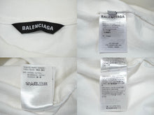 Load image into Gallery viewer, BALENCIAGA バレンシアガ 長袖Ｔシャツ 21SS サイズM モックネック ネックロゴ コットン ホワイト 646035 美品 中古 62069