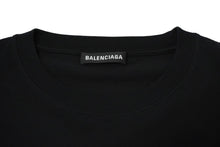 画像をギャラリービューアに読み込む, 極美品 BALENCIAGA バレンシアガ 半袖Ｔシャツ サイズL スモールロゴ ブランドロゴ ブラック コットン 556150 中古 62070