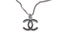 画像をギャラリービューアに読み込む, CHANEL シャネル ネックレス ココマーク 07V刻印 全長43.5cm 5.8g リバーシブル ブラック シルバー メタル 美品 中古 62072