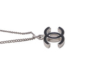 画像をギャラリービューアに読み込む, CHANEL シャネル ネックレス ココマーク 07V刻印 全長43.5cm 5.8g リバーシブル ブラック シルバー メタル 美品 中古 62072