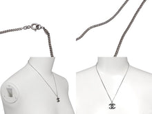 画像をギャラリービューアに読み込む, CHANEL シャネル ネックレス ココマーク 07V刻印 全長43.5cm 5.8g リバーシブル ブラック シルバー メタル 美品 中古 62072