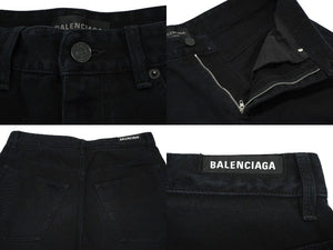 極美品 激レア BALENCIAGA バレンシアガ BAGGY Shorts ショートパンツ ブラック サイズS 22SS 745259 TNW11 1700 中古 62083