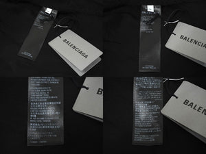 新品同様 BALENCIAGA バレンシアガ オーバーサイズ チェック長袖シャツ 22SS サイズ4 720101 TNM354202 ブルー ネイビー 中古 62085