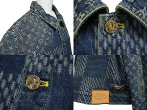 極美品 LOUIS VUITTON ルイヴィトン ジャイアントダミエウェーブスモノグラムデニムジャケット NIGO 20AW サイズ52 中古 62095