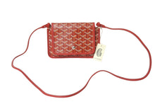 Load image into Gallery viewer, 新品未使用 GOYARD ゴヤール プリュメ ショルダーバッグ ポーチウォレット レッド PVC レザー シルバー金具 中古 62099