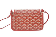 Load image into Gallery viewer, 新品未使用 GOYARD ゴヤール プリュメ ショルダーバッグ ポーチウォレット レッド PVC レザー シルバー金具 中古 62099