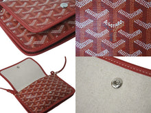 Load image into Gallery viewer, 新品未使用 GOYARD ゴヤール プリュメ ショルダーバッグ ポーチウォレット レッド PVC レザー シルバー金具 中古 62099