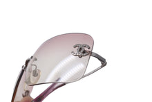 画像をギャラリービューアに読み込む, CHANEL シャネル 62◻︎17 120 4017-D c 124/58 サングラス プラスチック メタル パープル シルバー ココマーク 美品 中古 62015 正規品