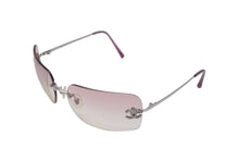 画像をギャラリービューアに読み込む, CHANEL シャネル 62◻︎17 120 4017-D c 124/58 サングラス プラスチック メタル パープル シルバー ココマーク 美品 中古 62015 正規品