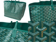 Load image into Gallery viewer, 極美品 GOYARD ゴヤール アンジュGM トートバッグ ANJOUSGMLCG09TY09P PVCコーティングキャンバス グリーン 中古 62111