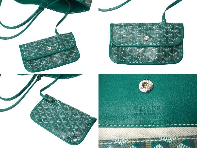 極美品 GOYARD ゴヤール アンジュGM トートバッグ ANJOUSGMLCG09TY09P PVCコーティングキャンバス グリーン 中古  62111 – Casanova Vintage