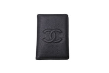 画像をギャラリービューアに読み込む, シャネル CHANEL ココマーク カードケース 名刺入れ キャビアスキン ブラック A13503 7651829７番代 美品 中古 62121