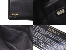 画像をギャラリービューアに読み込む, シャネル CHANEL ココマーク カードケース 名刺入れ キャビアスキン ブラック A13503 7651829７番代 美品 中古 62121