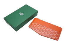 画像をギャラリービューアに読み込む, GOYARD ゴヤール インサートルイーズ カードケース INSLOUMMLTY07CL07P PVC カーフスキン オレンジ ヘリンボーン 美品 中古 62131