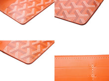 画像をギャラリービューアに読み込む, GOYARD ゴヤール インサートルイーズ カードケース INSLOUMMLTY07CL07P PVC カーフスキン オレンジ ヘリンボーン 美品 中古 62131