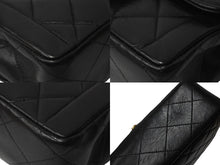Load image into Gallery viewer, CHANEL シャネル チェーンショルダーバッグ マトラッセ ラムスキン 3番台 1995 ココマーク ブラック ゴールド金具 美品 中古 62146