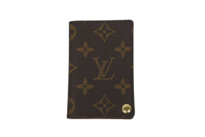 LOUIS VUITTON Porto Carte Credit Card Case Monogram M60937 Brown Gold Hardware Good Condition Used 62168