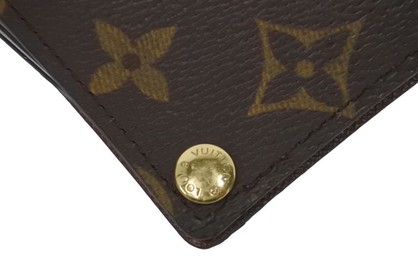 LOUIS VUITTON Porto Carte Credit Card Case Monogram M60937 Brown Gold Hardware Good Condition Used 62168