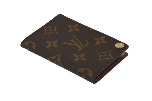 LOUIS VUITTON Porto Carte Credit Card Case Monogram M60937 Brown Gold Hardware Good Condition Used 62168